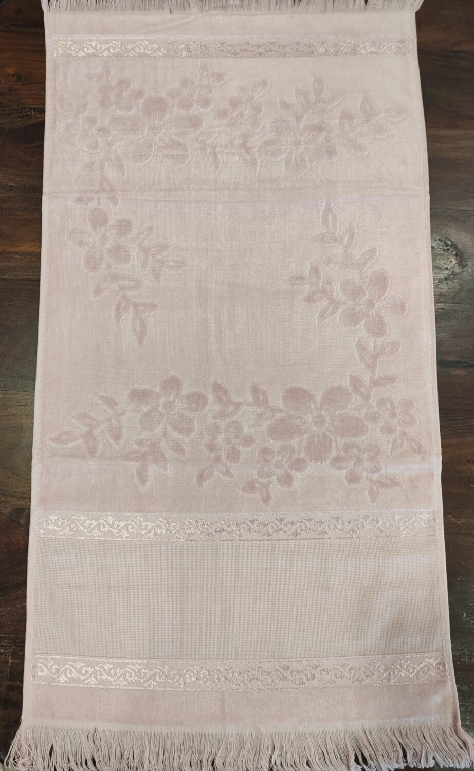 7Κ. Ζακάρ βελουτέ πετσέτα με κρόσσι για κέντημα - Image 2