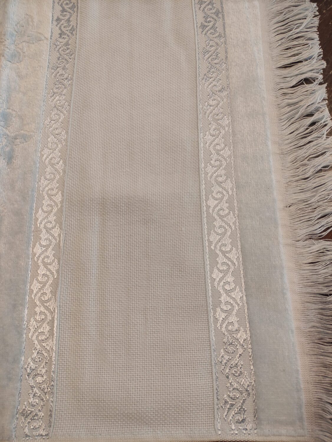 7Κ. Ζακάρ βελουτέ πετσέτα με κρόσσι για κέντημα - Image 3