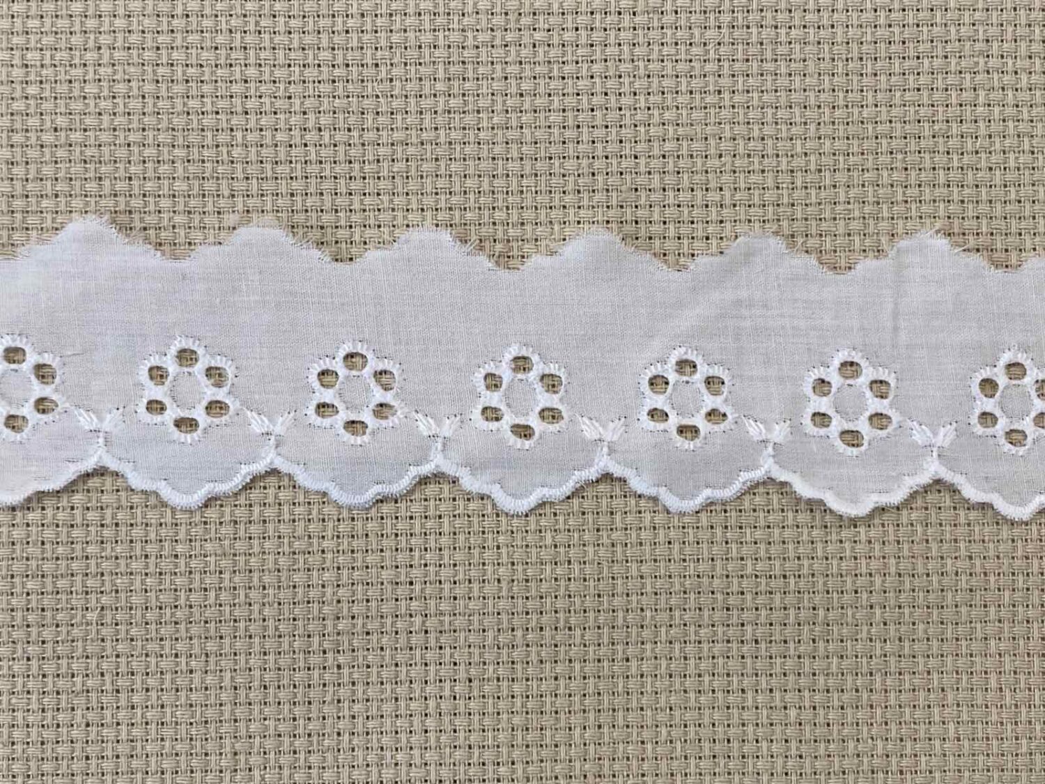 19.020 Δαντέλα Βαμβακερή Ασπροκέντι