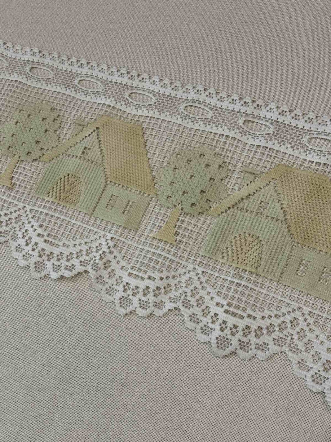 Δαντελοχωριό- Κουρτινάκι Λαμπρικέν Διπλής Όψης - Image 5