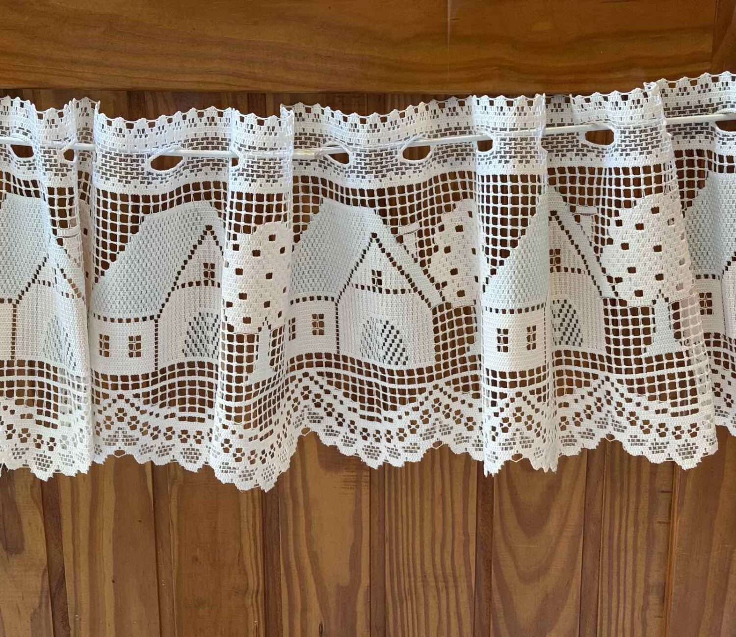 Δαντελοχωριό- Κουρτινάκι Λαμπρικέν Διπλής Όψης - Image 3