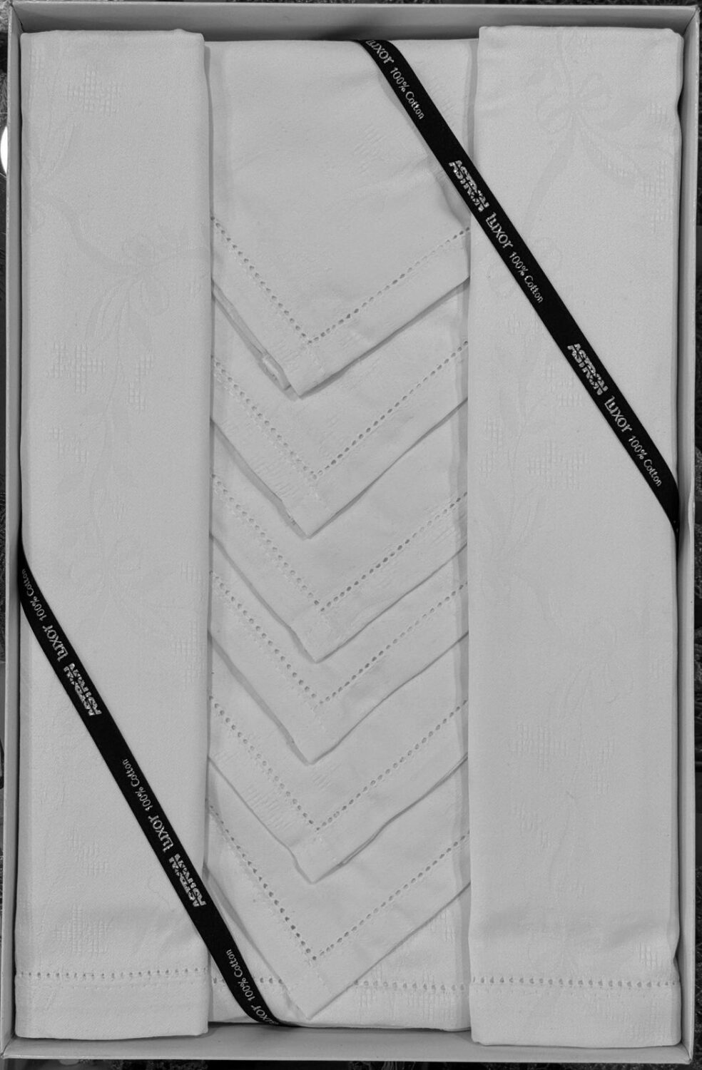 Σετ Τραπεζομάντηλο & Πετσέτες Φαγητού Βαμβακερό με Ζακάρ Σχέδιο Astron Luxon