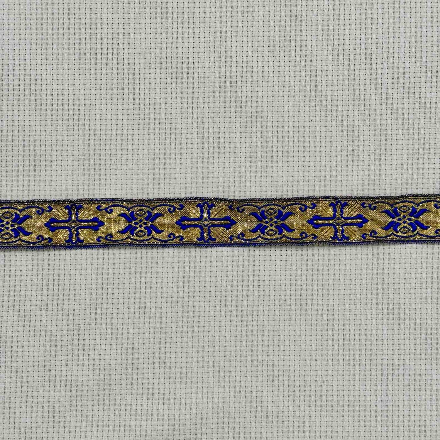 202/23 Τρέσα Βελονιά Μπλε με Χρυσό Σχέδιο - Image 2