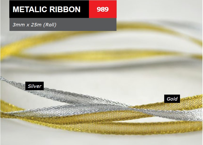 Κορδέλα Μεταλλική για Συσκευασίες & Διακόσμηση (Κωδ. 5.989)